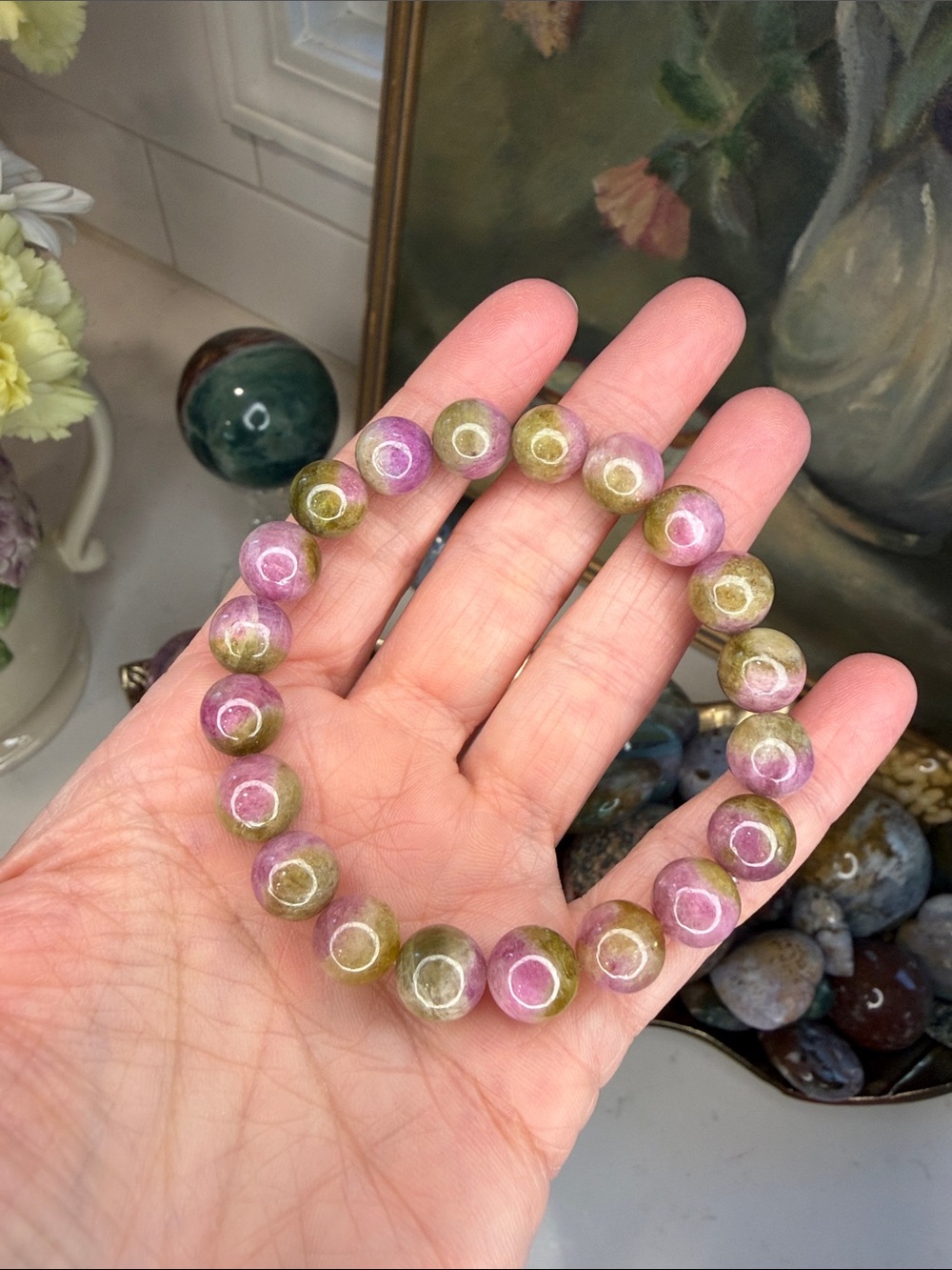 HQ Watermelon Tourmaline Bracelet: B1298